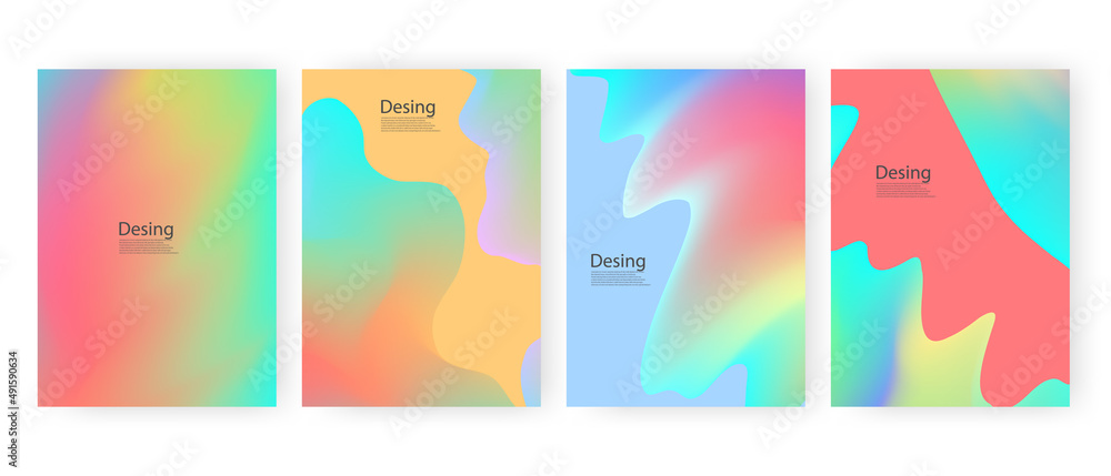 Soft pastel gradient background design For banners, posters, set placement vector illustration