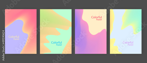 Soft pastel gradient background design For banners, posters, set placement vector illustration