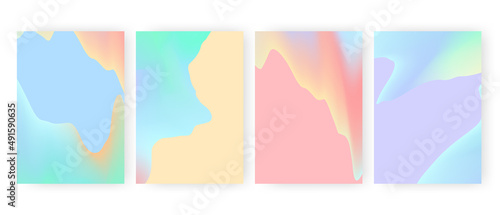 Soft pastel gradient background design For banners, posters, set placement vector illustration © HNKz