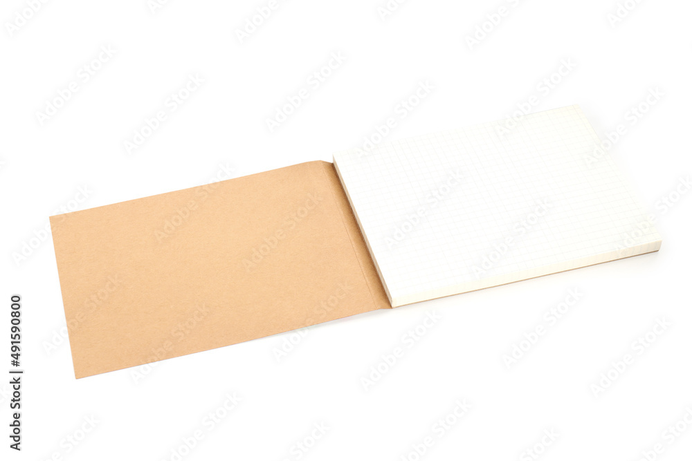 Notebook isolated on white background, blank space for text Notebook isolated on white background, blank space for text