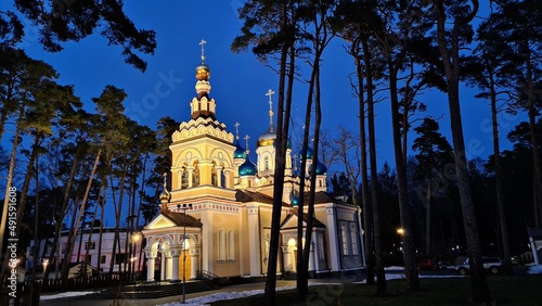 Orthodox church in the Latvian resort town of Jurmala in January 2022