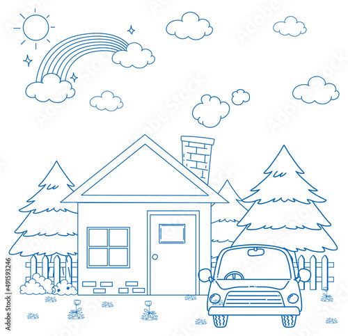 A doodle sketch design on white background