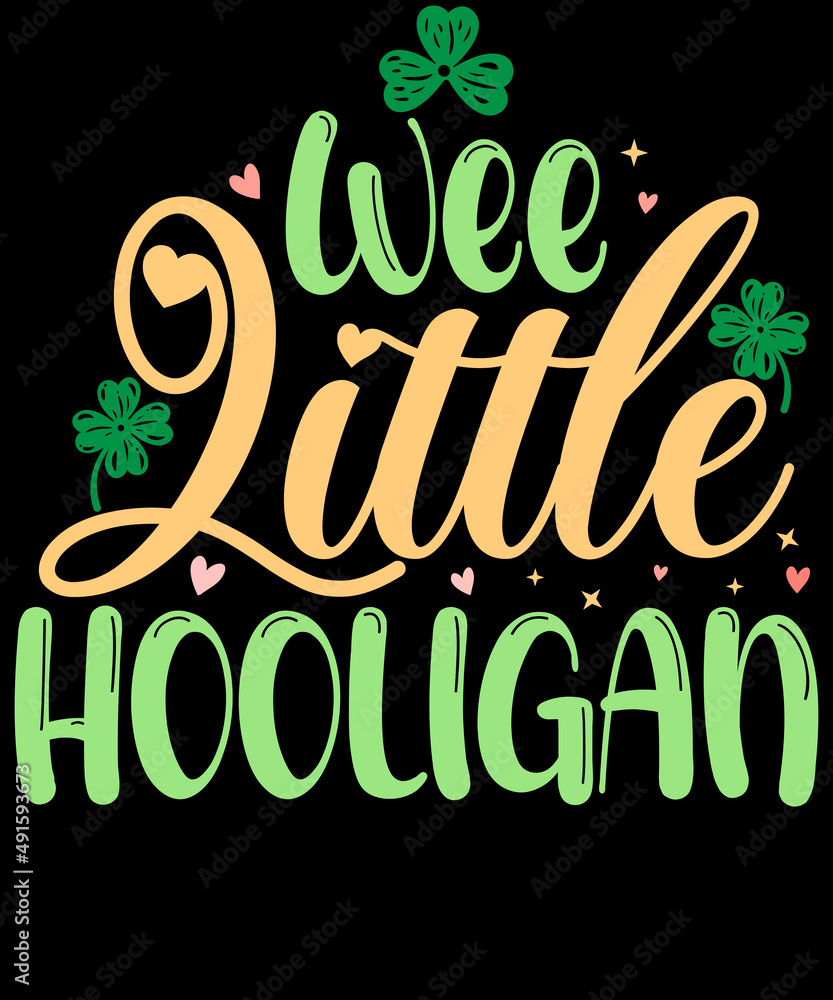 Wee little hooligan St. Patrick's Day Toddler Shirt - Funny Irish t-shirt