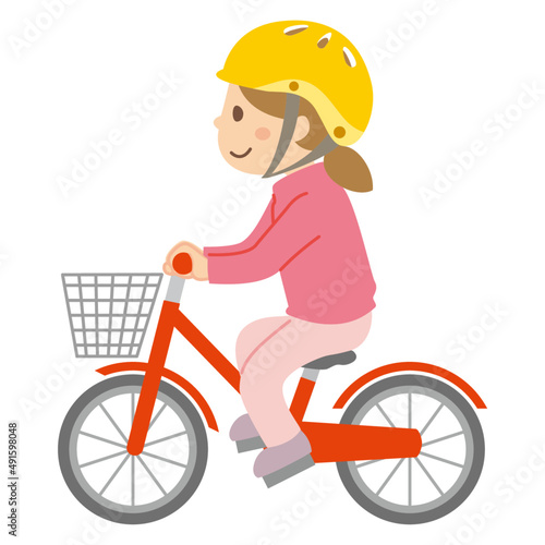 自転車に乗る女の子