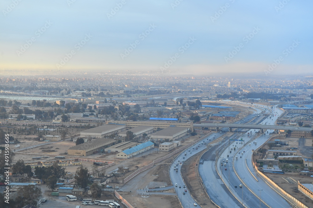 city, view, aerial, cityscape, landscape, panorama, cairo, architecture, urban, sky, skyline, buildings, travel, city, river, egypt, building, east, mountain, road, tower, street, high, panoramic, Dub