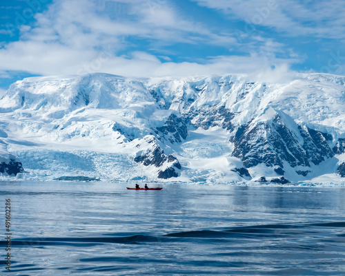 Kayaking among iocebergs and surrounded by wonderful wildlife, Paradise Bay, Antarctic Peninsula, Antarctica