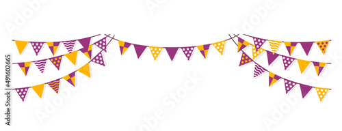 Bunting garland (pennant flags) decoration illustration