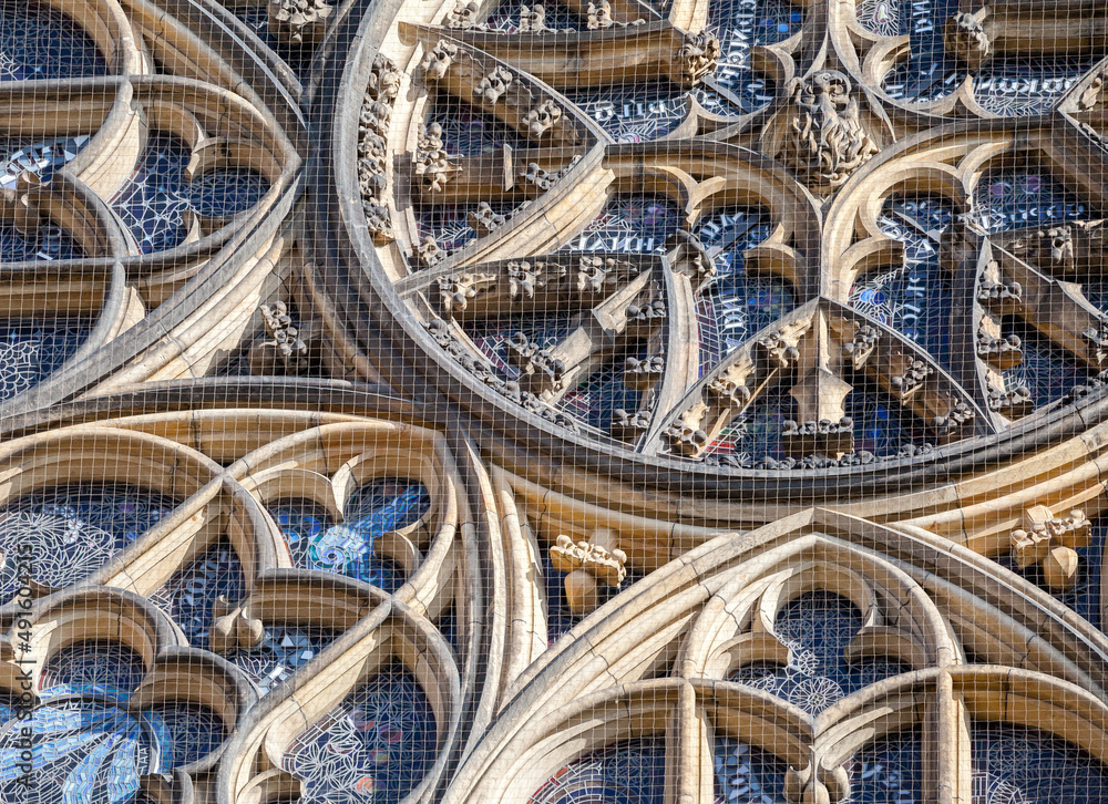 Gothic window of St.Vitus cathedral in Prague Gothic window of St.Vitus cathedral in Prague