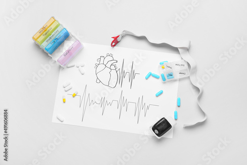 Composition with cardiogram...