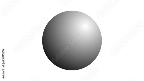 Shaded circle isolated on white background vector image.
