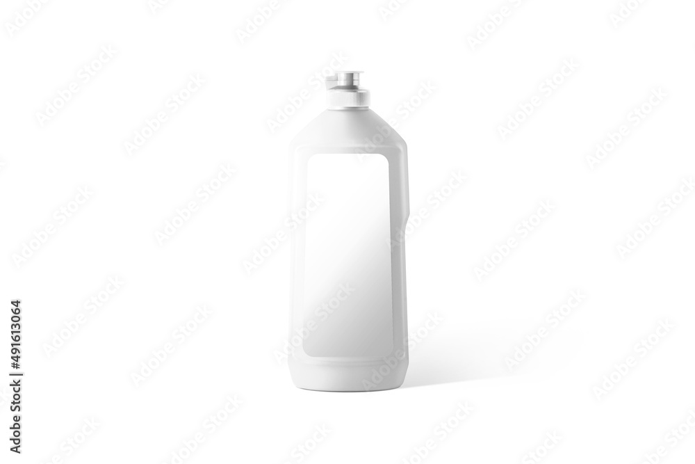 Plastic Bottle design for dishwashing liquid soap or detergent isolated on white background. 3d rendering. Plastic Bottle design for dishwashing liquid soap or detergent isolated on white background. 3d rendering.