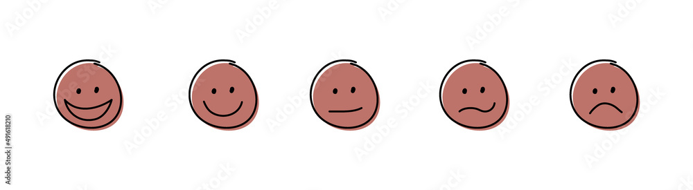 Funny emoticons. Appraisal concept. Vector Funny emoticons. Appraisal concept. Vector