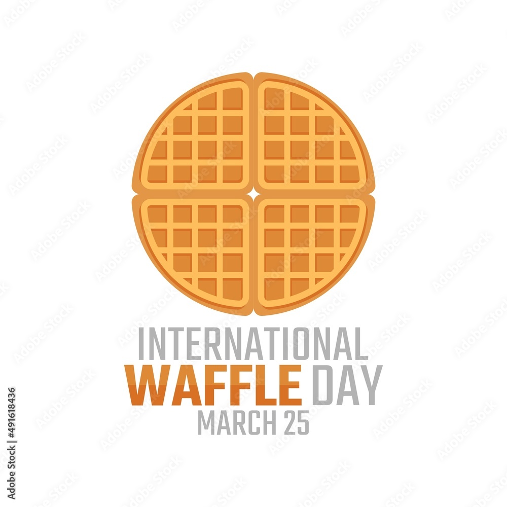 vector graphic of international waffle day good for international waffle day celebration. flat