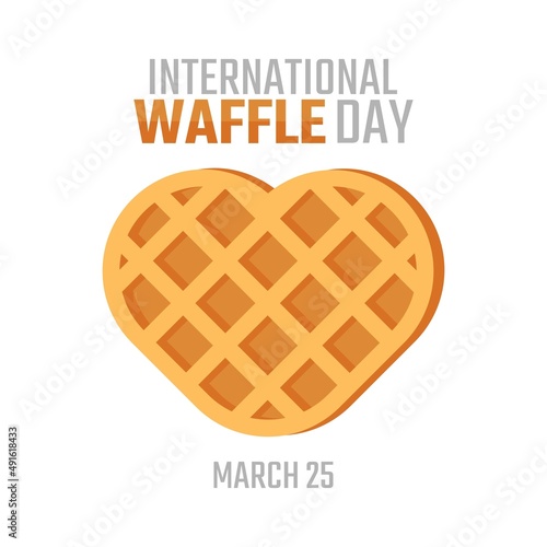 vector graphic of international waffle day good for international waffle day celebration. flat design. flyer design.flat illustration.