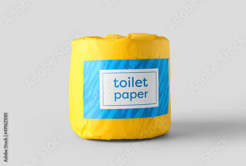 Wallpaper Mural Toilet paper roll on light background Torontodigital.ca