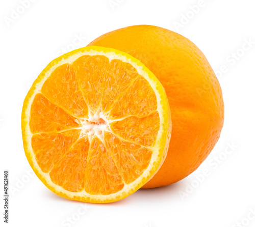 Orange fruit isolated on white background