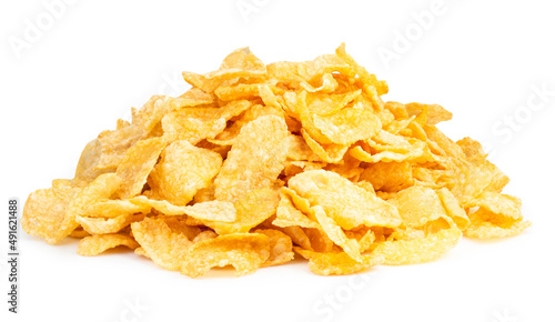 corn flakes isolated on white background