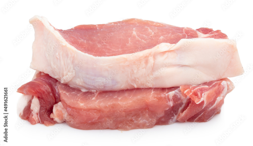 fresh pork isolated on white background fresh pork isolated on white background