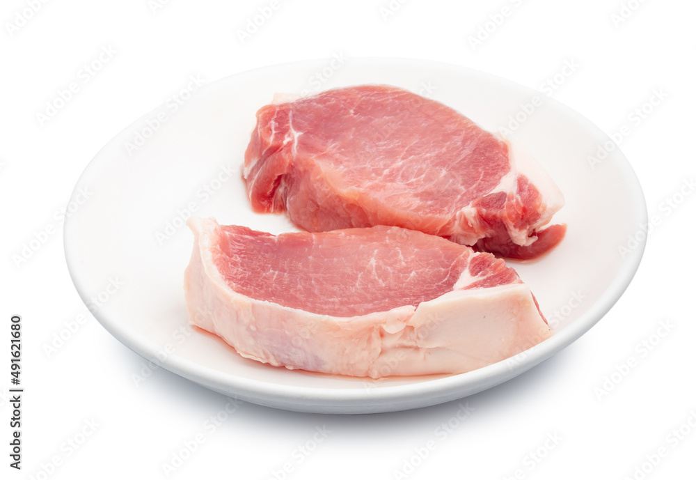 fresh pork isolated on white background fresh pork isolated on white background