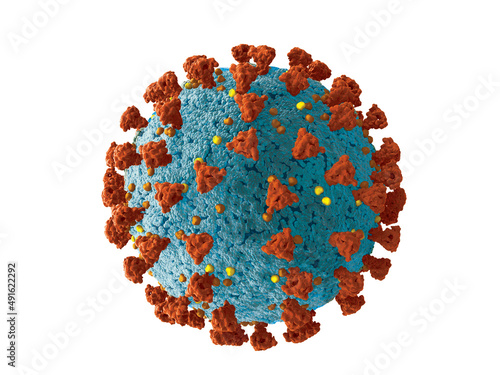 Close up of influenza A virus subtype H1N1. Cause of 2009 flu outbreak in humans, known as 