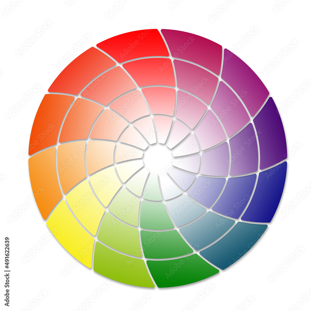 Fototapeta premium Color wheel concept on white background