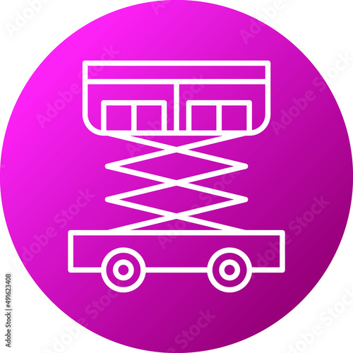 Scissor Lift Icon Style