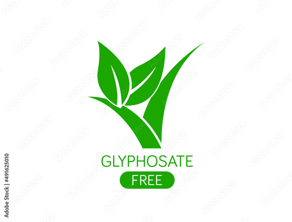 glyphosate free icon, logo vector illustration 