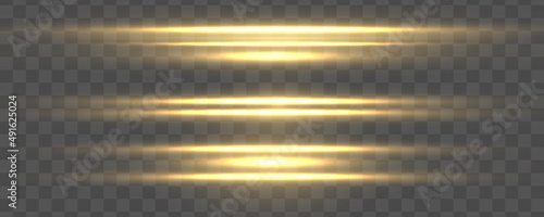 Flashes and gold glare, yellow line, light flare