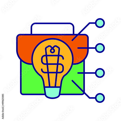 investment ideas. Color icon for web design