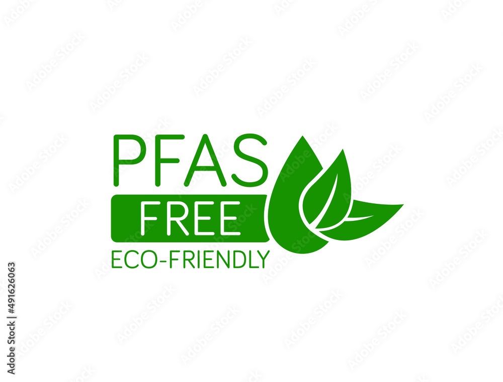 pfas free, per-and poly-fluoroalkyl substances icon, logo vector illustration pfas free, per-and poly-fluoroalkyl substances icon, logo vector illustration