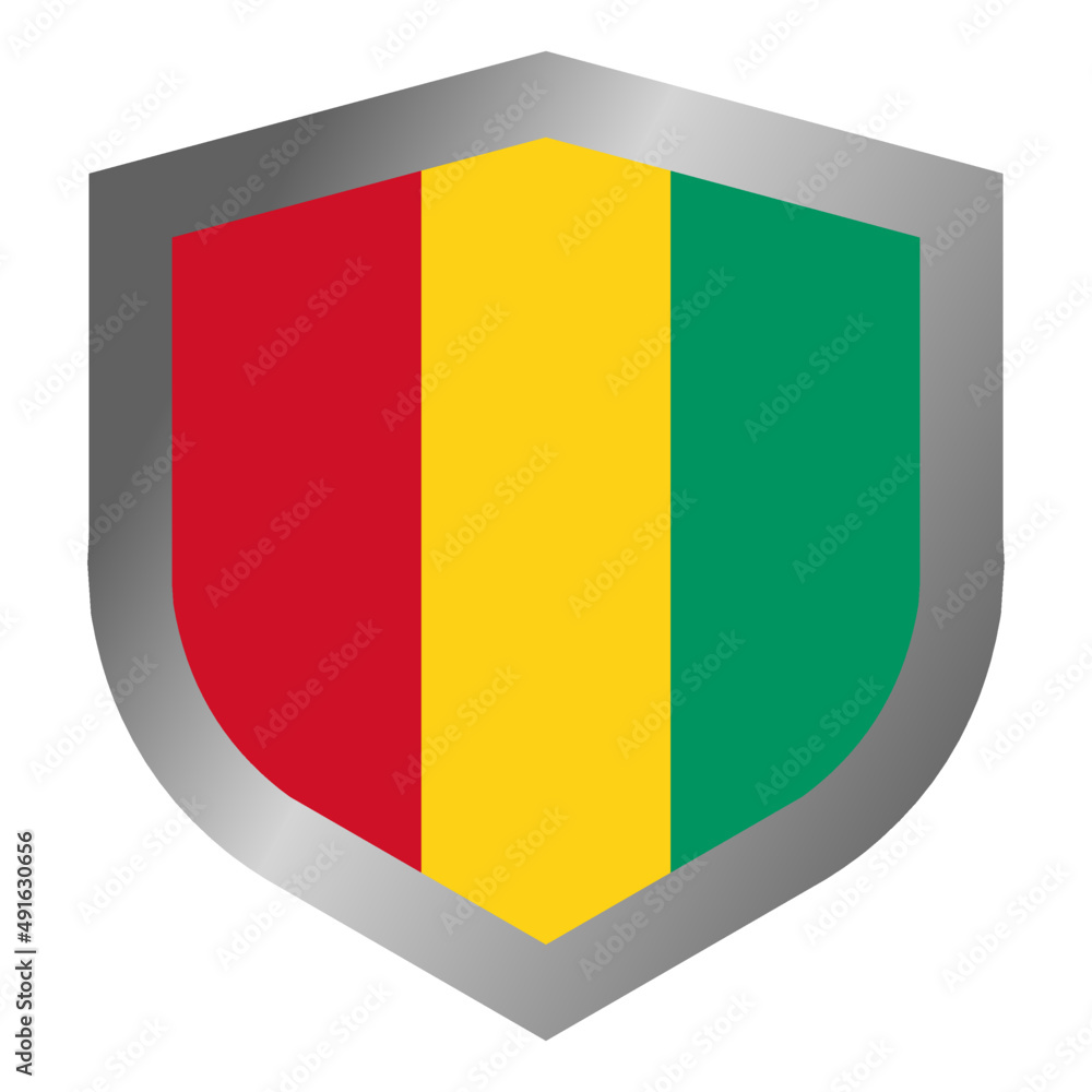 Fototapeta premium Guinea flag shield