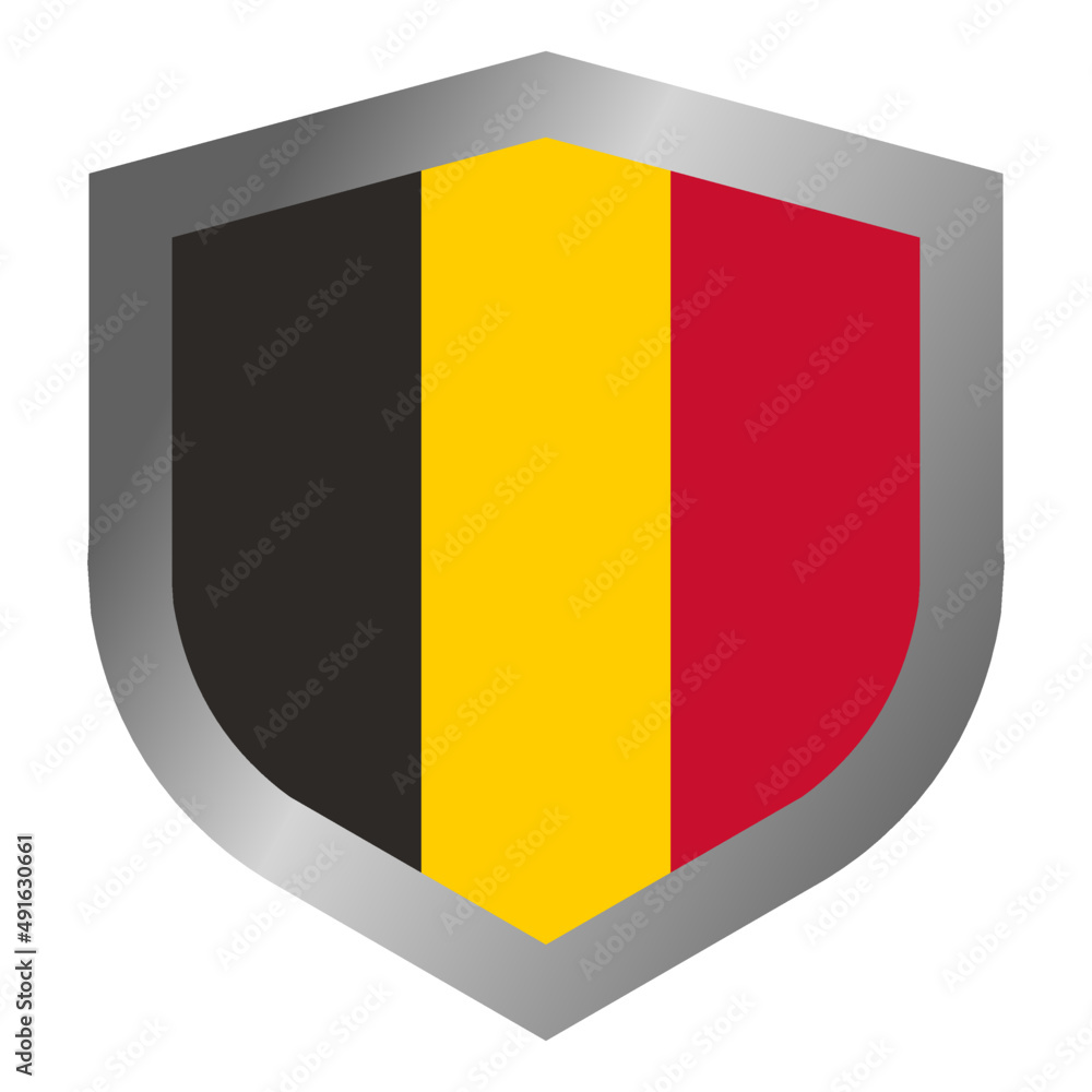 Fototapeta premium Belgian flag shield
