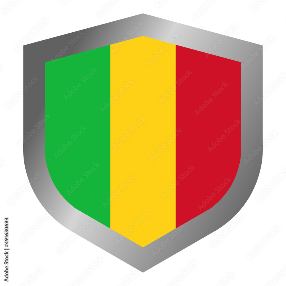 Fototapeta premium Mali flag shield