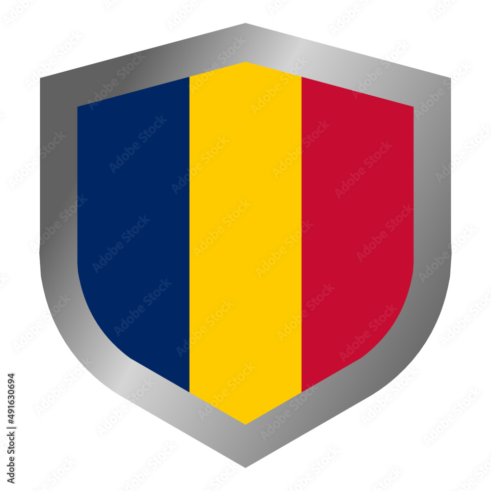 Fototapeta premium Chadian flag shield