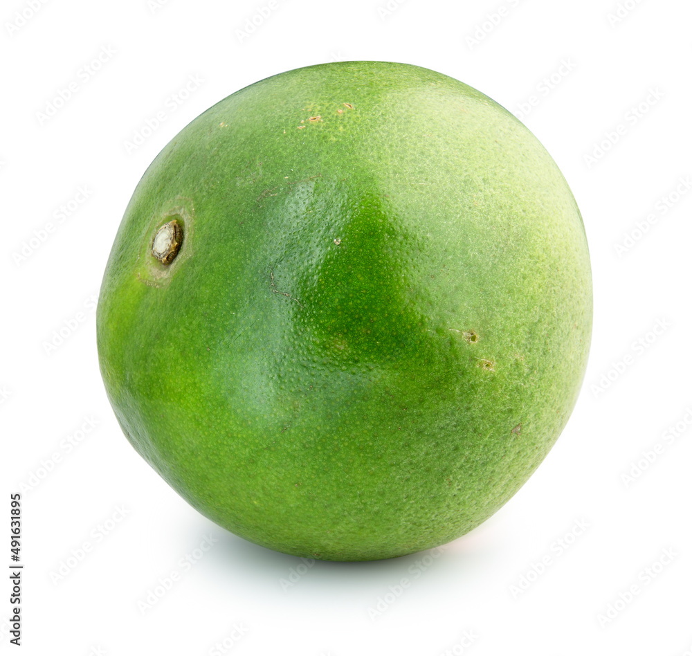 Green orange fruit isolated on white background Green orange fruit isolated on white background