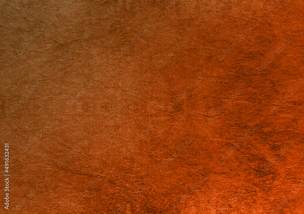 Fototapeta premium Orange textured wrinkled hard paper surface background