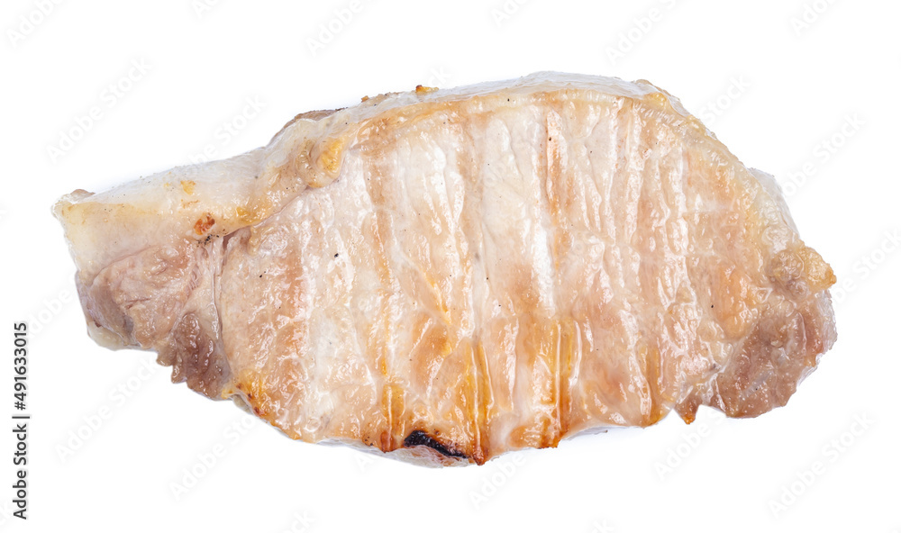 grill pork isolated on white background