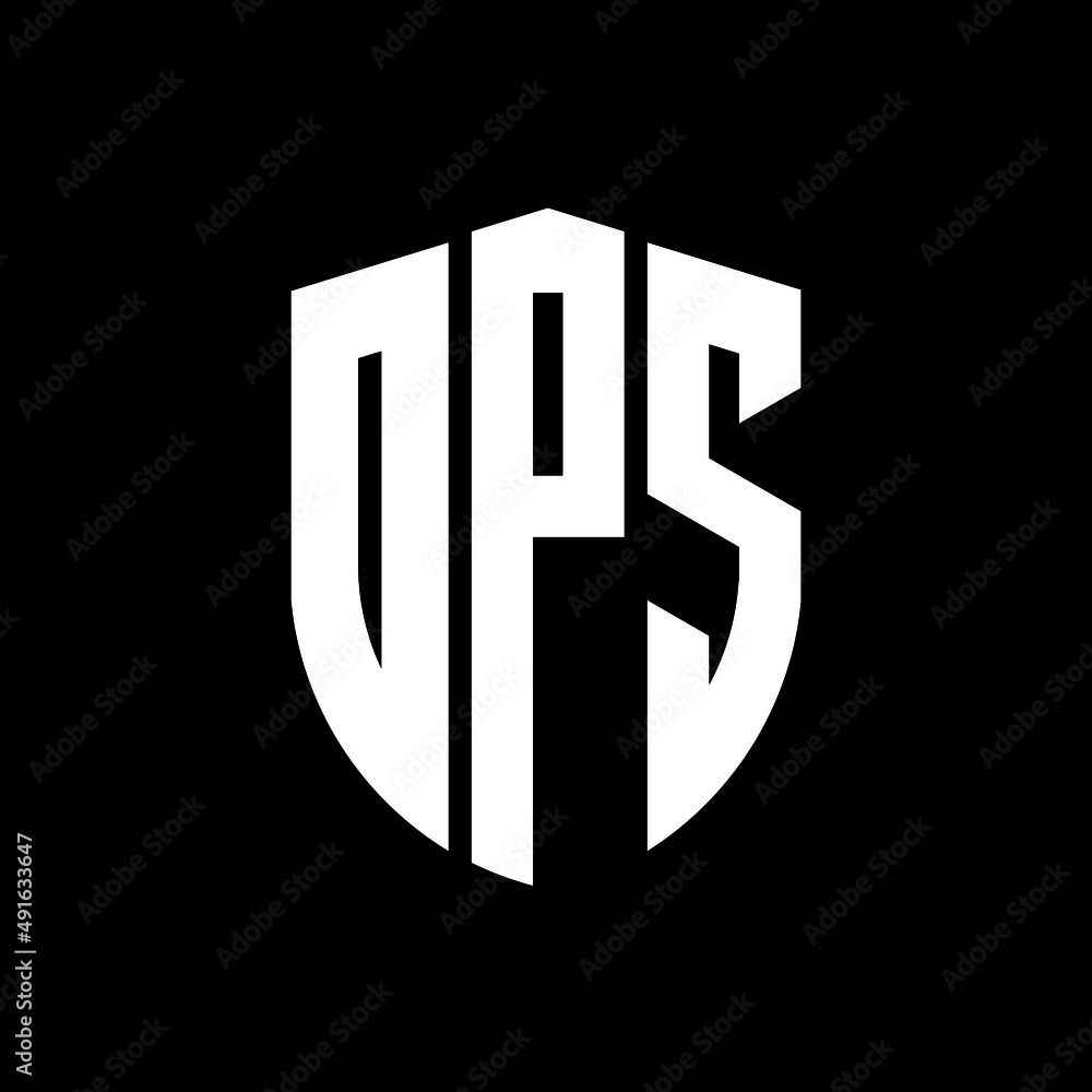 DPS letter logo design. DPS modern letter logo with black background