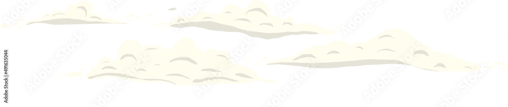 Cute cartoon cloud set, weather illustration Cute cartoon cloud set, weather illustration