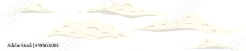 Cute cartoon cloud set, weather illustration overlay