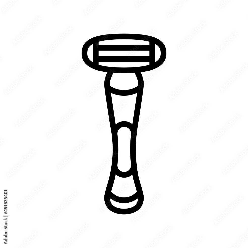 shave razor line icon vector. shave razor sign. isolated contour symbol black illustration shave razor line icon vector. shave razor sign. isolated contour symbol black illustration