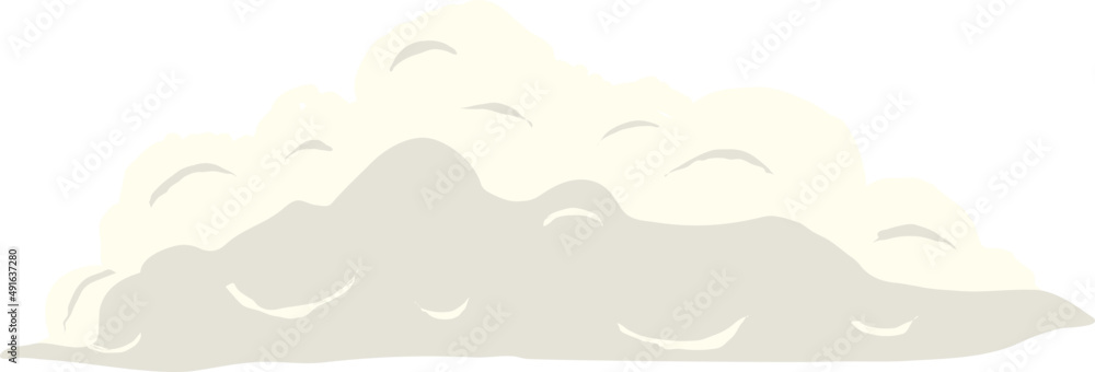 Cute cartoon cloud, fluffy weather illustration