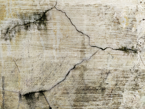 old grunge cement wall background with crack pattern