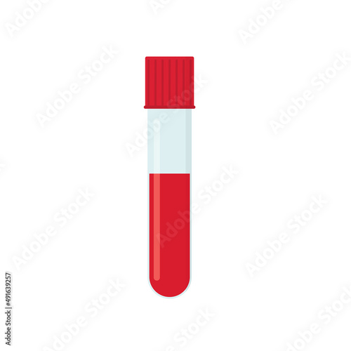 medical blood test tube - vector illustration