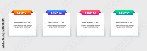 creative concept 4 options steps infographic element info graphics flow charts presentations web sites banners label template