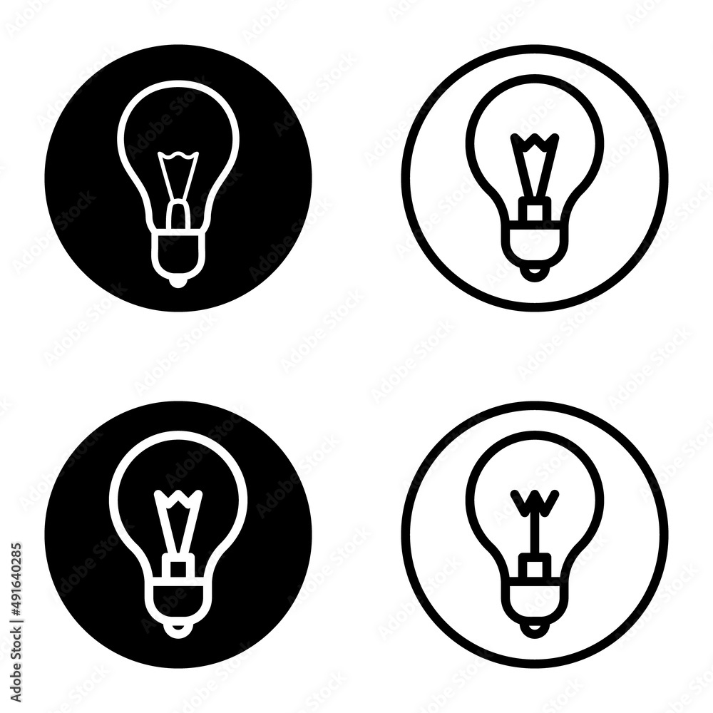 Lightbulbs1-3 Flat Icon Set Isolated On White Background Lightbulbs1-3 Flat Icon Set Isolated On White Background