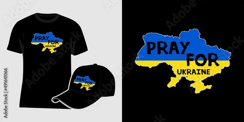 pray for ukraine t-shirt design vector text good design for screen printing t-shirts, hats etc