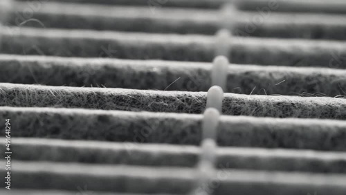 Replaceable HEPA air filter. New filter for air purification from fine dust and odours.
