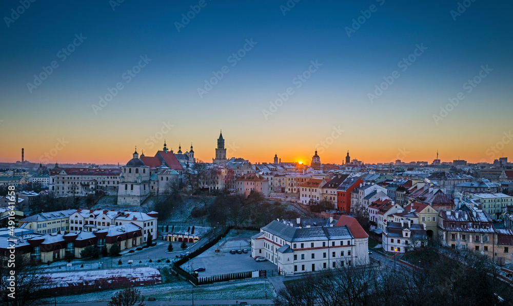 Zachód słońca / Panorama Lublin / Stare Miasto Lublin