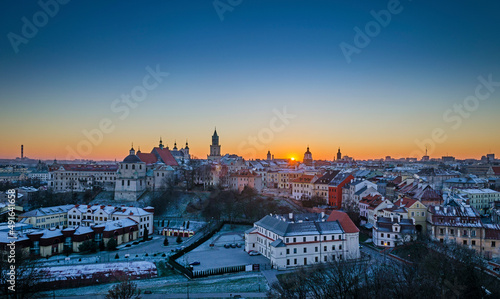 Zachód słońca / Panorama Lublin / Stare Miasto Lublin